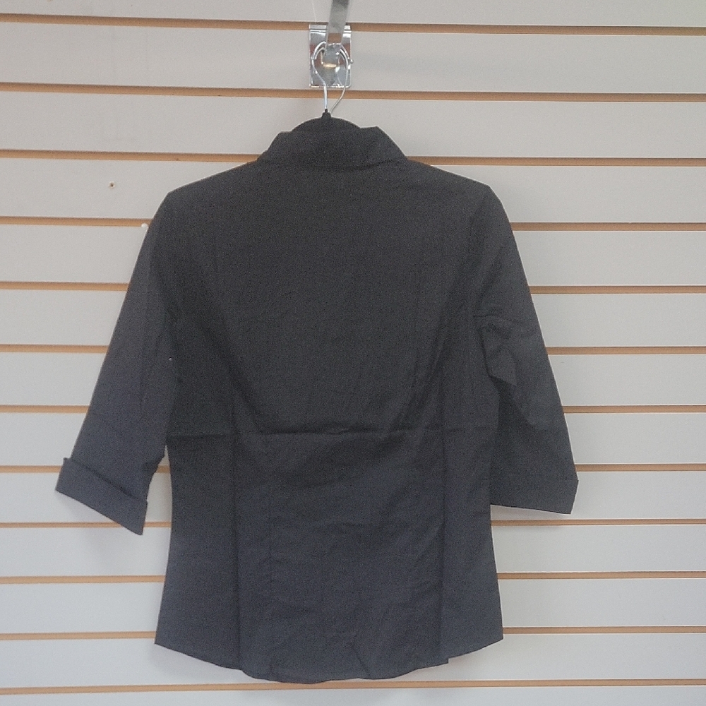 Elegant Black Button Down Shirt for Women. Avaliable In Size Small - 6Xl - Picture 5 of 5